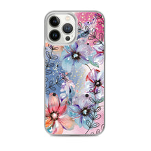 Load image into Gallery viewer, Blue And Pink Abstract Flowers Phone Case For iPhone 13 Pro Max iPhone 13 Pro And Other iPhone Models
