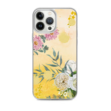 Load image into Gallery viewer, Pink And White Flowers On Yellow BG Phone Case For iPhone 13 Pro Max And Other iPhone Models
