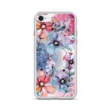 Load image into Gallery viewer, Blue And Pink Abstract Flowers Phone Case For iPhone 13 Pro Max iPhone 13 Pro And Other iPhone Models
