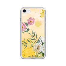 Load image into Gallery viewer, Pink And White Flowers On Yellow BG Phone Case For iPhone 13 Pro Max And Other iPhone Models
