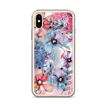 Load image into Gallery viewer, Blue And Pink Abstract Flowers Phone Case For iPhone 13 Pro Max iPhone 13 Pro And Other iPhone Models
