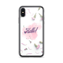 Load image into Gallery viewer, Purple Hello Pink Flowers Phone Case For iPhone 13 Pro Max iPhone 13 Pro And Other iPhone Models
