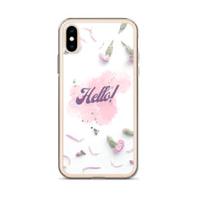 Load image into Gallery viewer, Purple Hello Pink Flowers Phone Case For iPhone 13 Pro Max iPhone 13 Pro And Other iPhone Models
