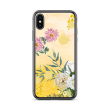 Load image into Gallery viewer, Pink And White Flowers On Yellow BG Phone Case For iPhone 13 Pro Max And Other iPhone Models
