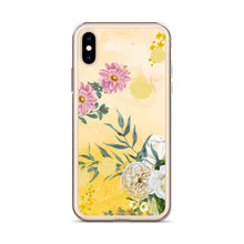 Load image into Gallery viewer, Pink And White Flowers On Yellow BG Phone Case For iPhone 13 Pro Max And Other iPhone Models
