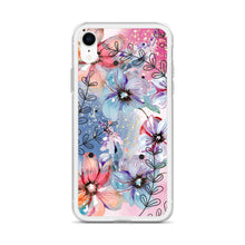 Load image into Gallery viewer, Blue And Pink Abstract Flowers Phone Case For iPhone 13 Pro Max iPhone 13 Pro And Other iPhone Models
