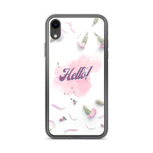 Load image into Gallery viewer, Purple Hello Pink Flowers Phone Case For iPhone 13 Pro Max iPhone 13 Pro And Other iPhone Models
