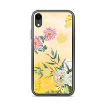 Load image into Gallery viewer, Pink And White Flowers On Yellow BG Phone Case For iPhone 13 Pro Max And Other iPhone Models
