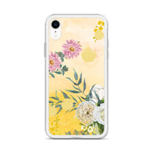 Load image into Gallery viewer, Pink And White Flowers On Yellow BG Phone Case For iPhone 13 Pro Max And Other iPhone Models
