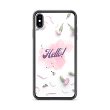 Load image into Gallery viewer, Purple Hello Pink Flowers Phone Case For iPhone 13 Pro Max iPhone 13 Pro And Other iPhone Models
