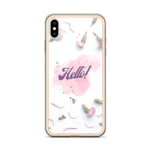 Load image into Gallery viewer, Purple Hello Pink Flowers Phone Case For iPhone 13 Pro Max iPhone 13 Pro And Other iPhone Models
