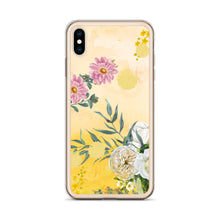 Load image into Gallery viewer, Pink And White Flowers On Yellow BG Phone Case For iPhone 13 Pro Max And Other iPhone Models
