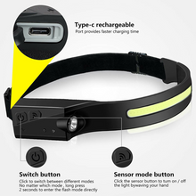 Load image into Gallery viewer, USB Rechargeable COB LED Headlamp Flashlight Multipurpose Use
