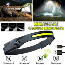 Load image into Gallery viewer, USB Rechargeable COB LED Headlamp Flashlight Multipurpose Use
