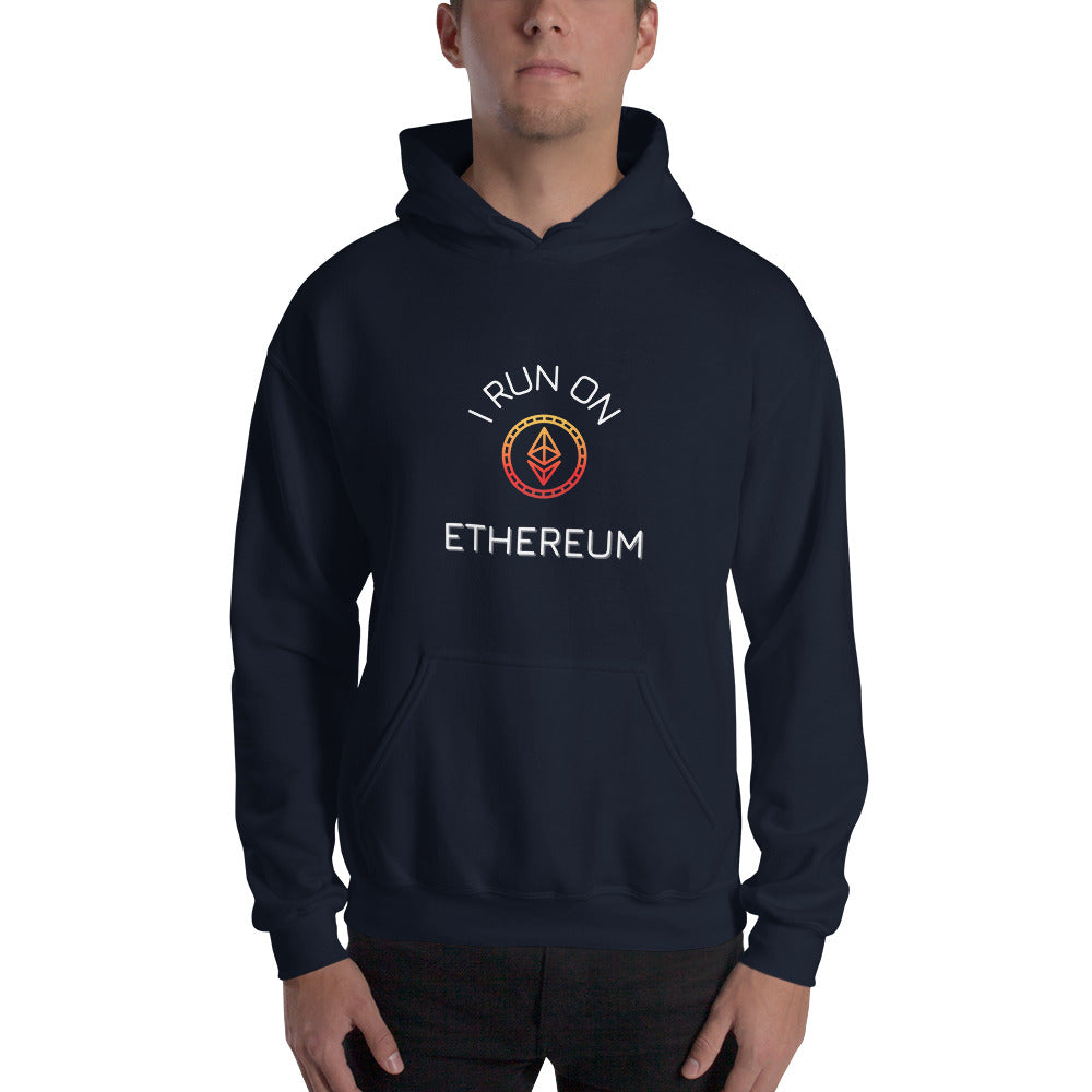 I Run On Ethereum Unisex Hoodie - Model WFOGCC