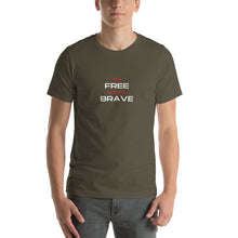 Load image into Gallery viewer, The Free And The Brave - Unisex T-Shirt - Red and White Print
