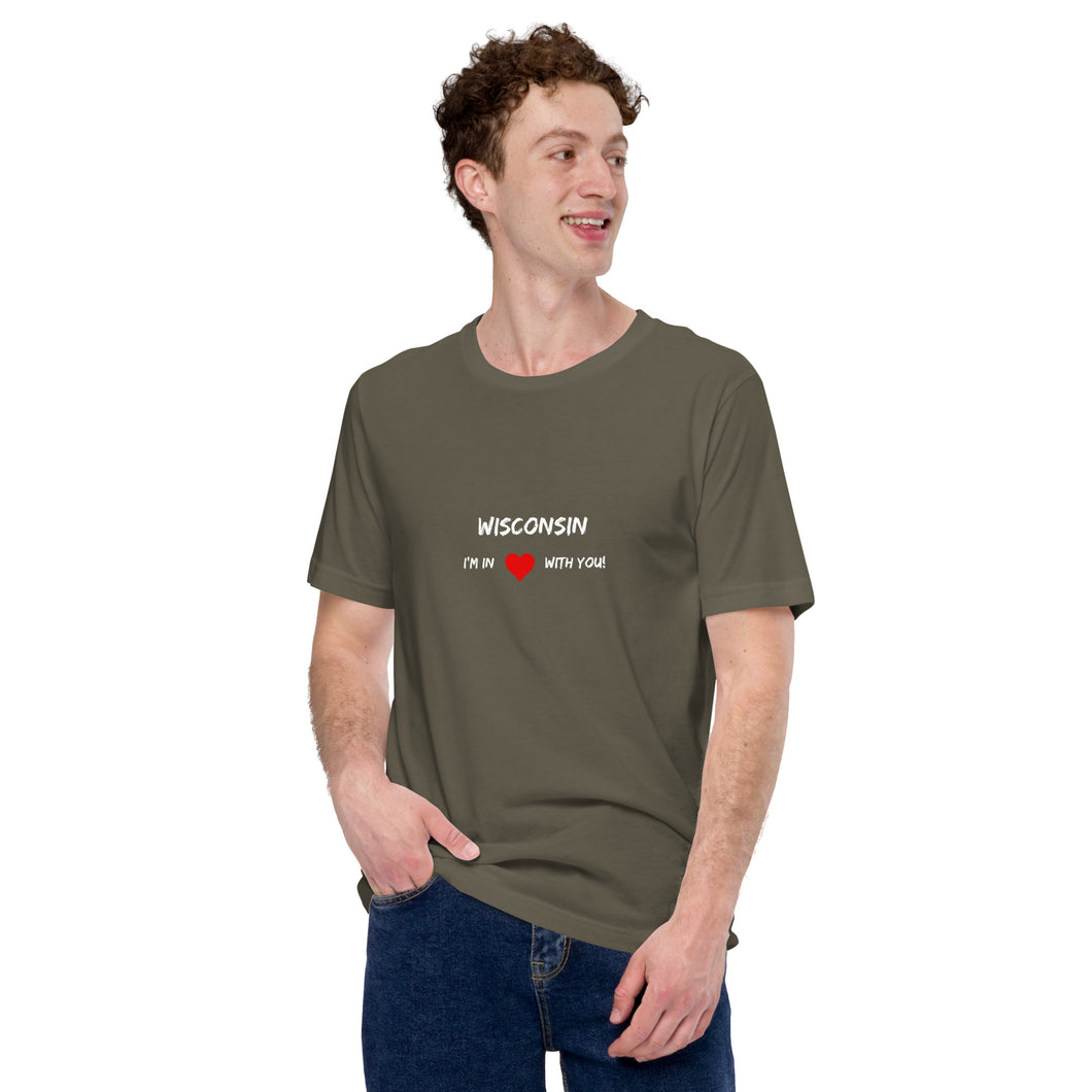 Love For Wisconsin Unisex T-Shirt