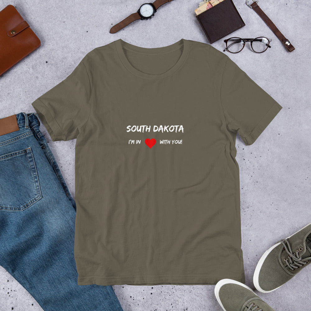 Love For South Dakota Unisex T-Shirt