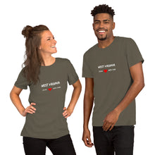 Load image into Gallery viewer, Love For West Virginia Unisex T-Shirt
