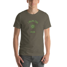 Load image into Gallery viewer, I Run On ADA Crypto Coin Unisex T-Shirt - Model GFOGCCWN
