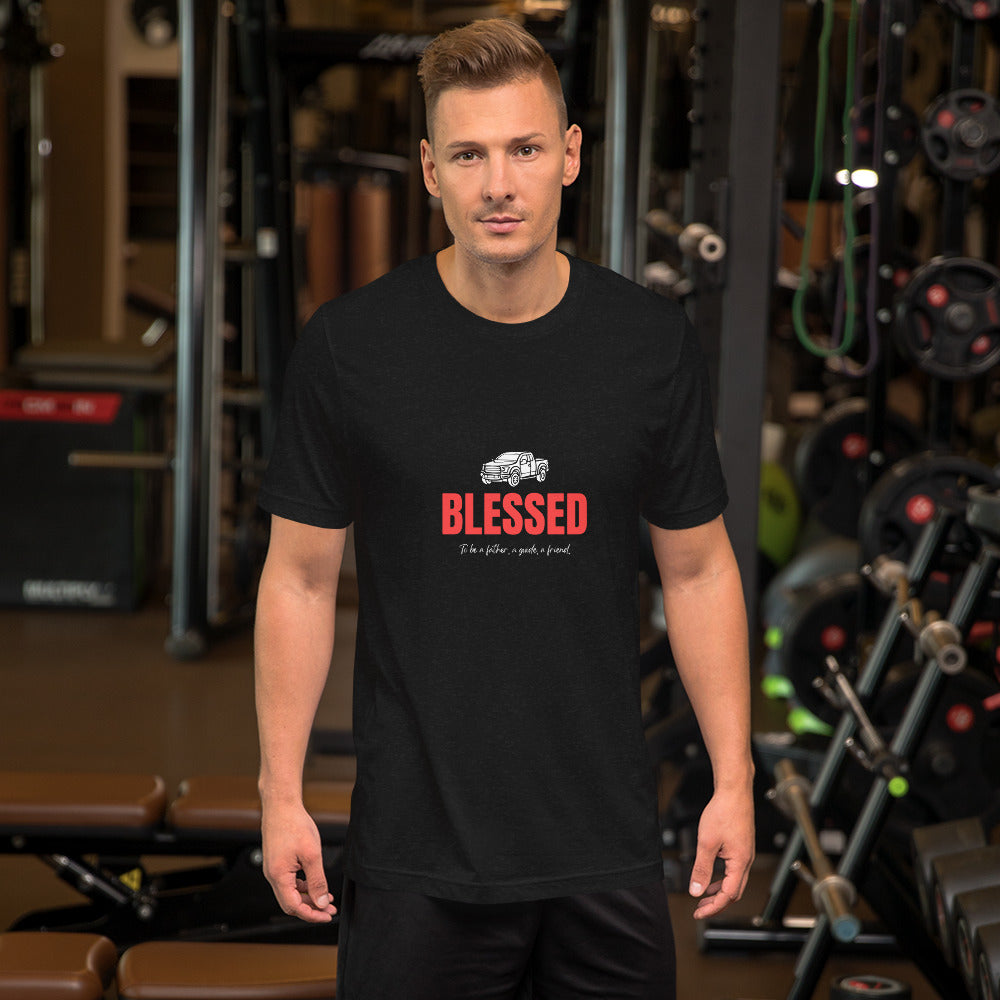 Blessed To Be A Father Red Print T-Shirt