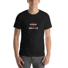 Load image into Gallery viewer, The Free And The Brave - Unisex T-Shirt - Red and White Print
