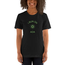Load image into Gallery viewer, I Run On ADA Crypto Coin Unisex T-Shirt - Model GFOGCCWN
