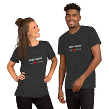 Load image into Gallery viewer, Love For West Virginia Unisex T-Shirt
