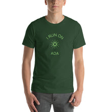 Load image into Gallery viewer, I Run On ADA Crypto Coin Unisex T-Shirt - Model GFOGCCWN
