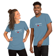 Load image into Gallery viewer, Love For West Virginia Unisex T-Shirt
