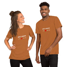 Load image into Gallery viewer, Love For West Virginia Unisex T-Shirt
