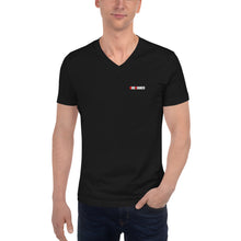 Load image into Gallery viewer, Hikerunner Unisex Short Sleeve V-Neck T-Shirt White Print
