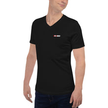 Load image into Gallery viewer, Hikerunner Unisex Short Sleeve V-Neck T-Shirt White Print
