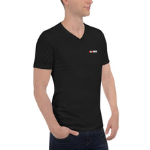 Load image into Gallery viewer, Hikerunner Unisex Short Sleeve V-Neck T-Shirt White Print
