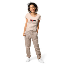 Load image into Gallery viewer, Hikerunner Women’s Basic Organic T-Shirt LMTO Black Print
