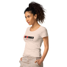 Load image into Gallery viewer, Hikerunner Women’s Basic Organic T-Shirt LMTO Black Print
