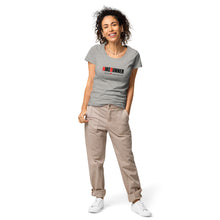 Load image into Gallery viewer, Hikerunner Women’s Basic Organic T-Shirt LMTO Black Print
