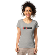 Load image into Gallery viewer, Hikerunner Women’s Basic Organic T-Shirt LMTO Black Print
