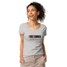 Load image into Gallery viewer, Hikerunner Women’s Basic Organic T-Shirt LMTO Black Print
