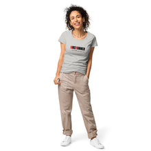 Load image into Gallery viewer, Hikerunner Women’s Basic Organic T-Shirt LMTO Black Print
