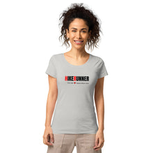 Load image into Gallery viewer, Hikerunner Women’s Basic Organic T-Shirt LMTO Black Print
