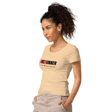 Load image into Gallery viewer, Hikerunner Women’s Basic Organic T-Shirt LMTO Black Print
