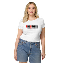 Load image into Gallery viewer, Hikerunner Women’s Basic Organic T-Shirt LMTO Black Print
