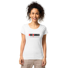 Load image into Gallery viewer, Hikerunner Women’s Basic Organic T-Shirt LMTO Black Print
